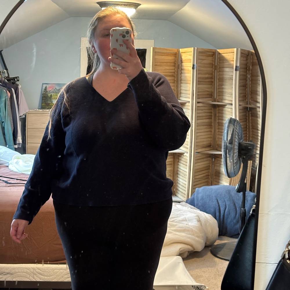 Navy V-Neck Sweater